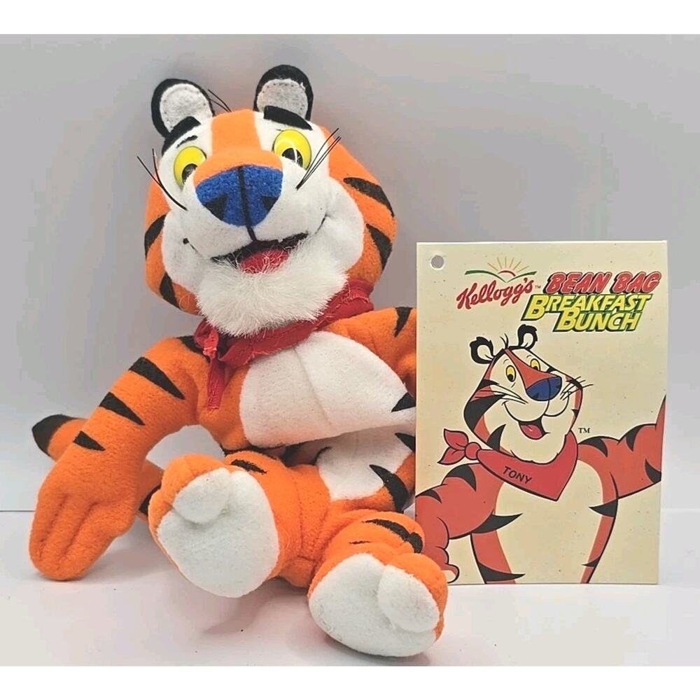 1997 Kellogg's Tony The Tiger Plushy Bean Bag Breakfast Bunch w Tag BB28